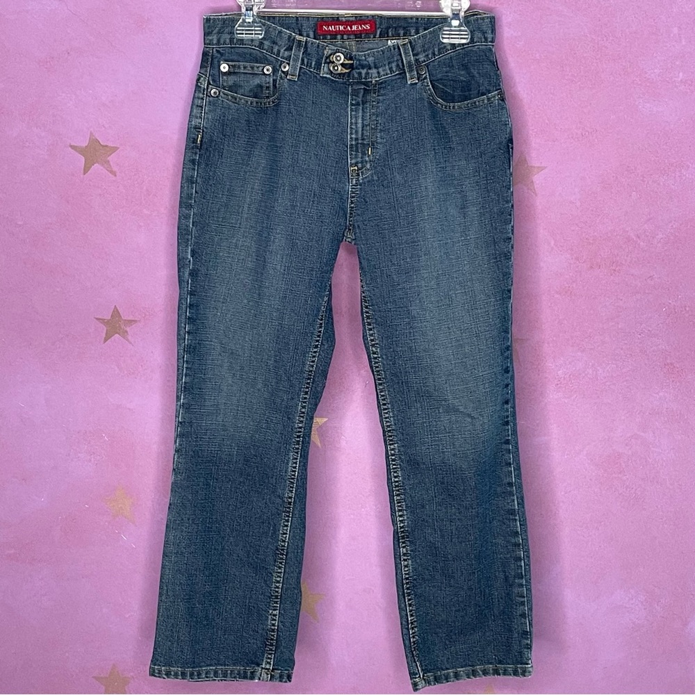 Nautica Jeans Women's 6 Blue Straight Leg Denim Double Button Y2K Vintage  Retro
